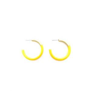 NEW ACCESSORY JANE colored hoop earrings in yellow